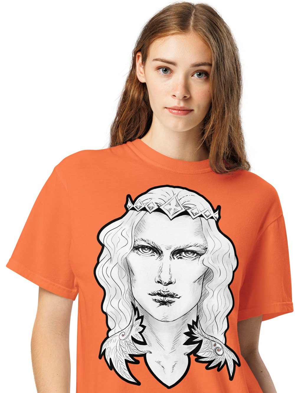 Prince Charming Black Line Relaxed Fit Unisex Heavyweight T-Shirt product image (1)