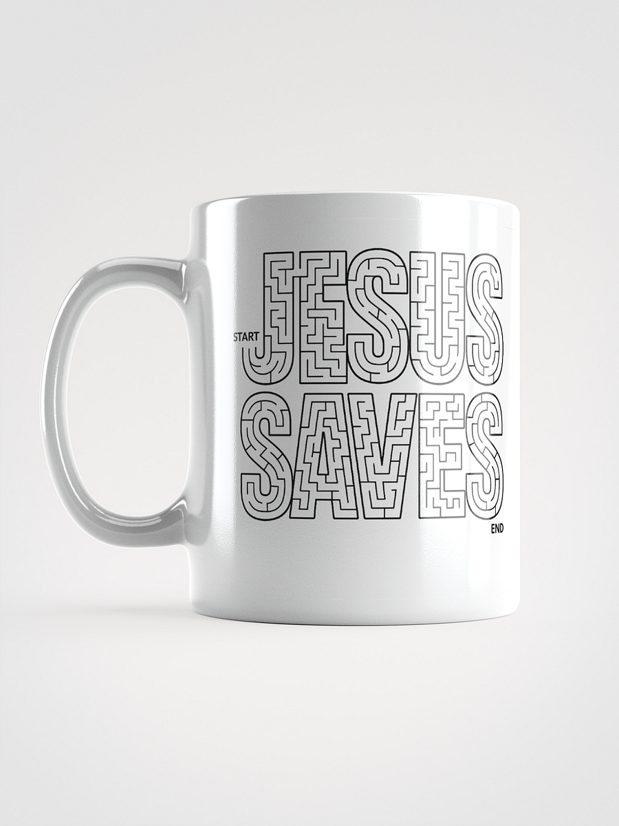 "Jesus Saves" Mazed Glossy Mug product image (16)