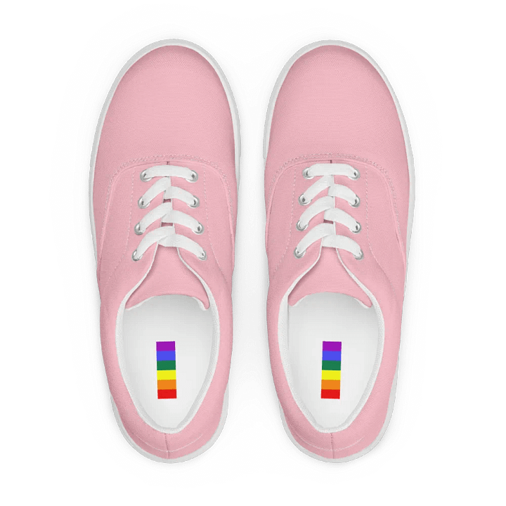Men's Pink Lace-Up Canvas Shoes product image (2)