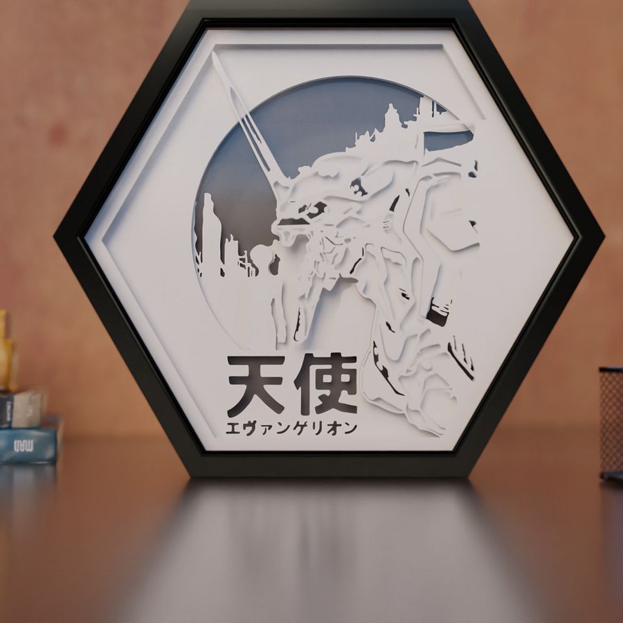 Neon Genesis Evangelion Legend Pack Lightbox template 5 in 1 - PDF PNG SVG DXF + Video product image (7)