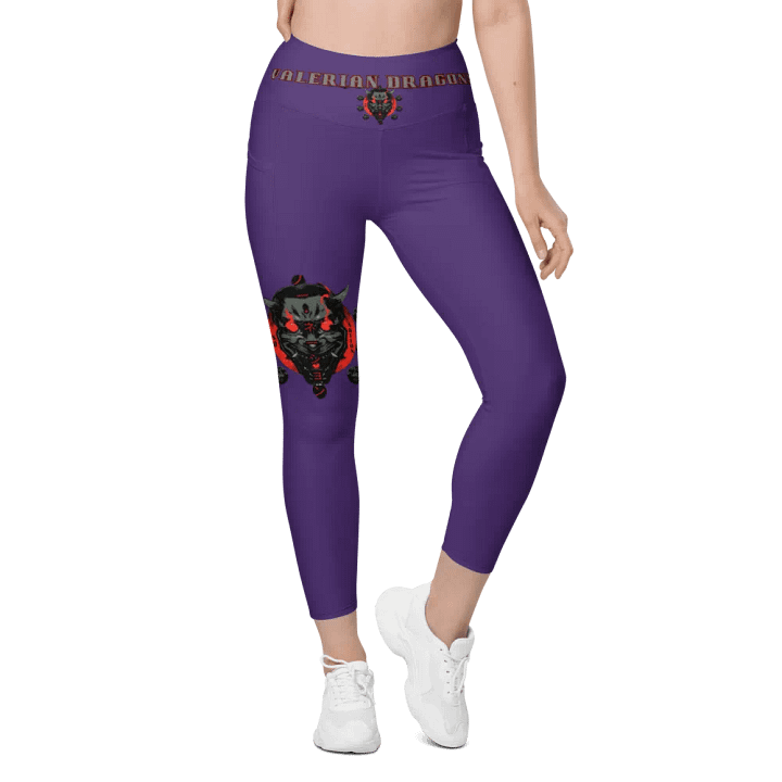 PURPLE demon soul square up women's pocket leggings product image (1)