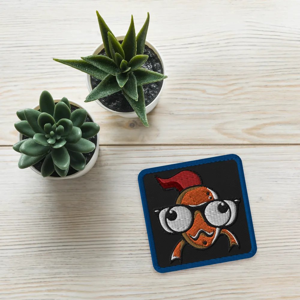 FEESH Logo Square Patch [blue border] product image (1)