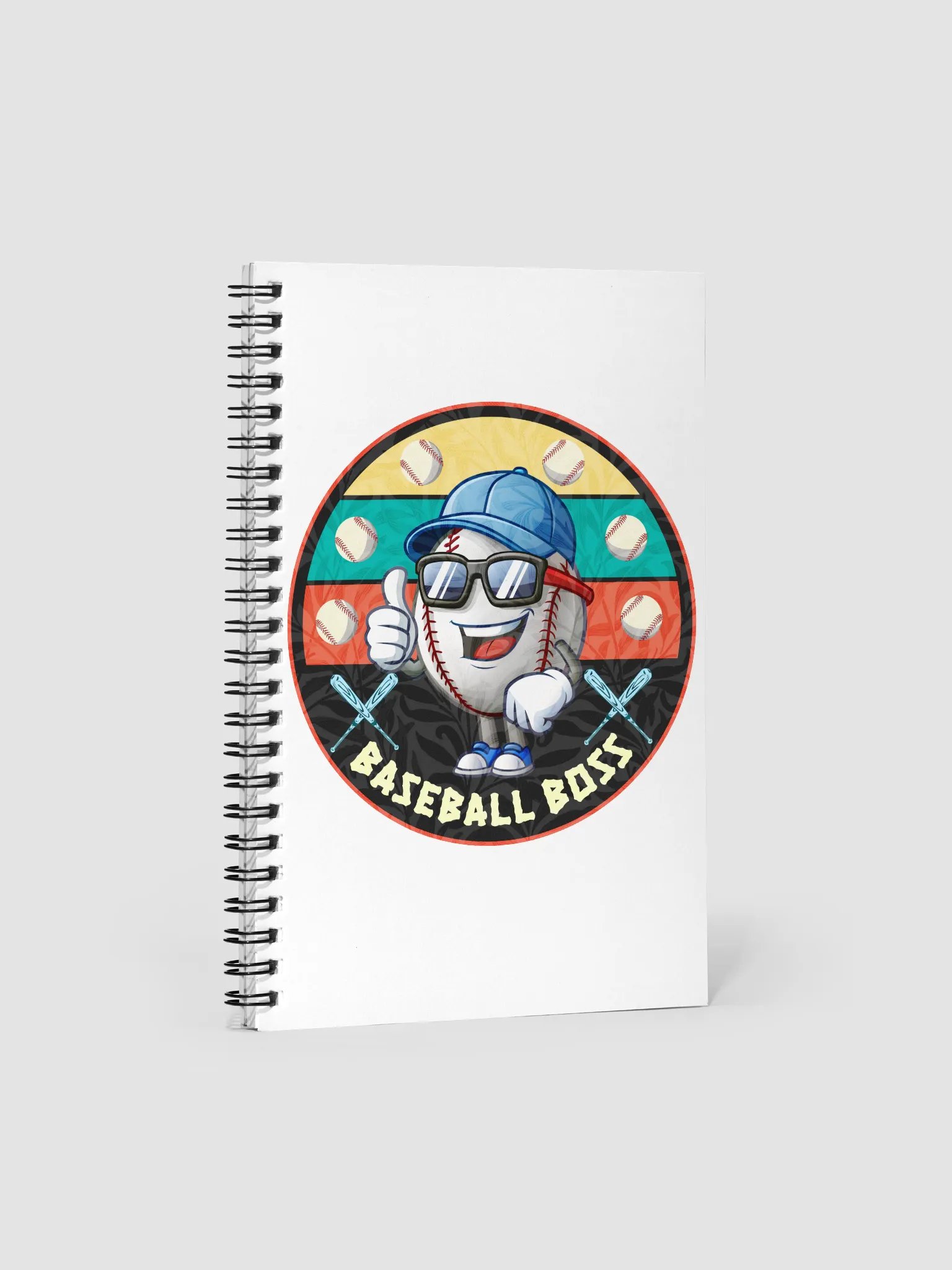 Baseball Boss Thumbs-Up Spiral Notebook product image (1)