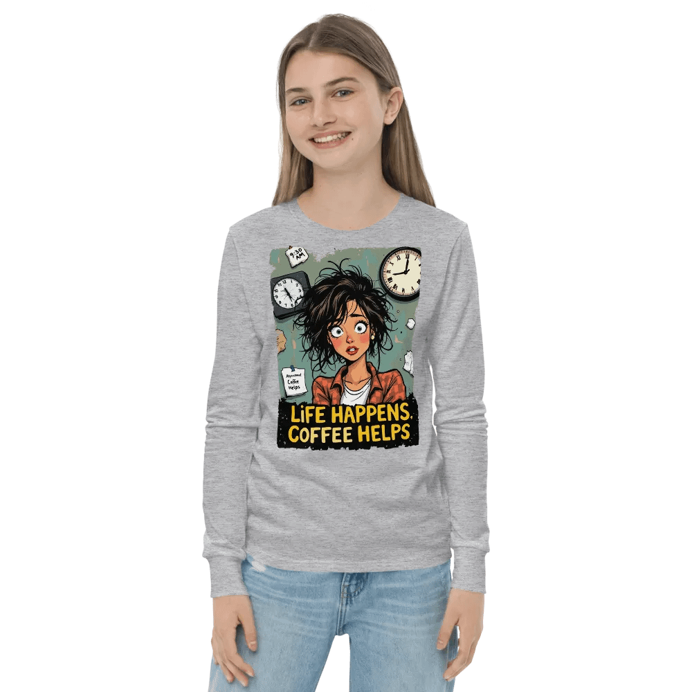 Life Happens, Coffee Helps - Youth Long Sleeve Tee product image (20)