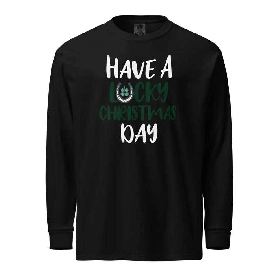 Lucky Christmas Horseshoe Long Sleeve Shirt product image (1)