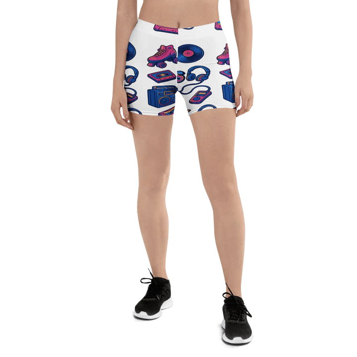 80s Retro Vibes All-Over Print Shorts product image (1)