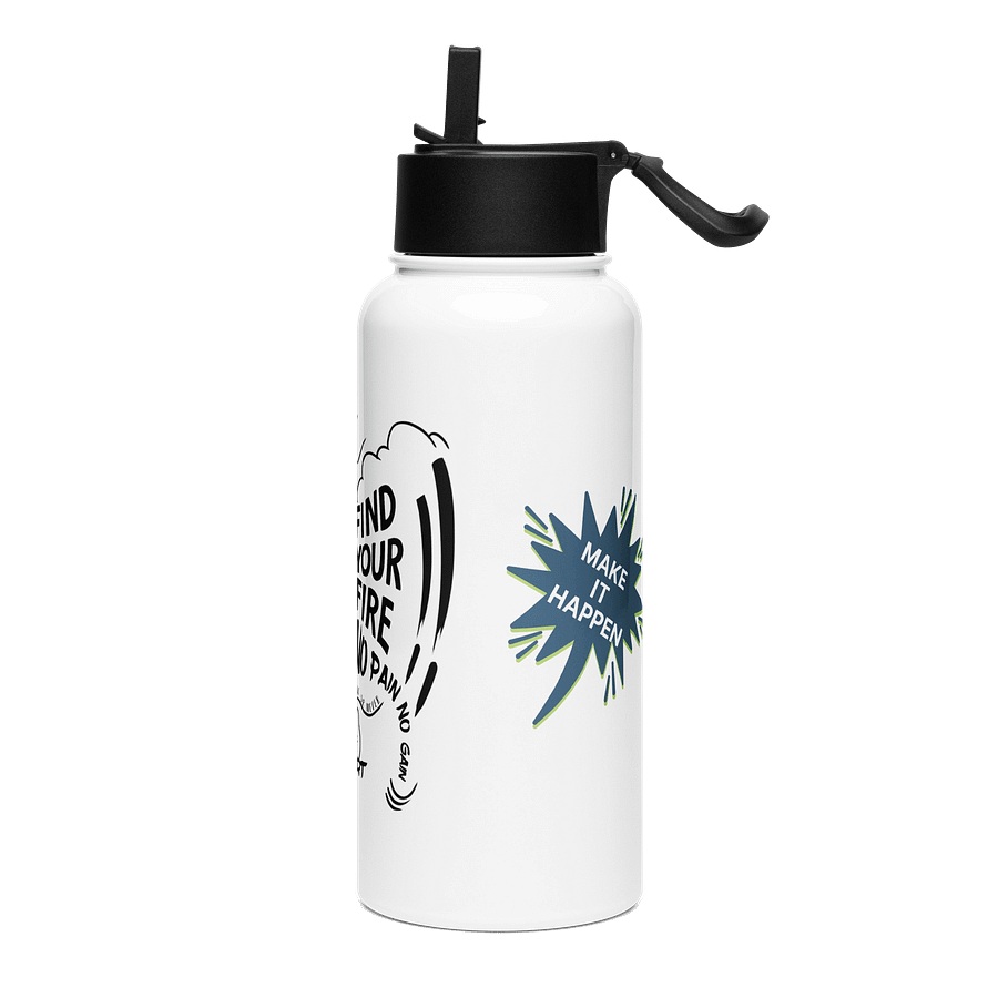 Motivational 32 oz Stainless Steel Water Bottle – Just Start, Find Your Fire, Make It Happen product image (4)