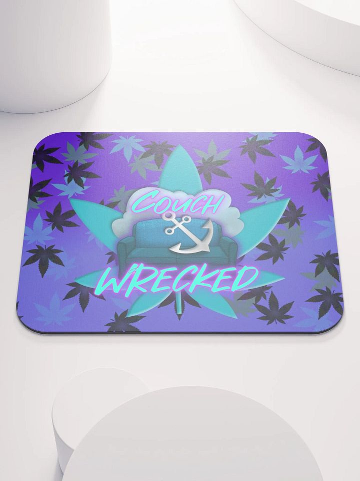 Mouse Pad Dark Purple W/ Leaf product image (1)