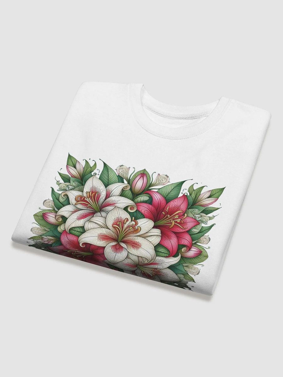 Symmetrical Lily Bouquet Premium Sweatshirt | AI Design flower product image (4)