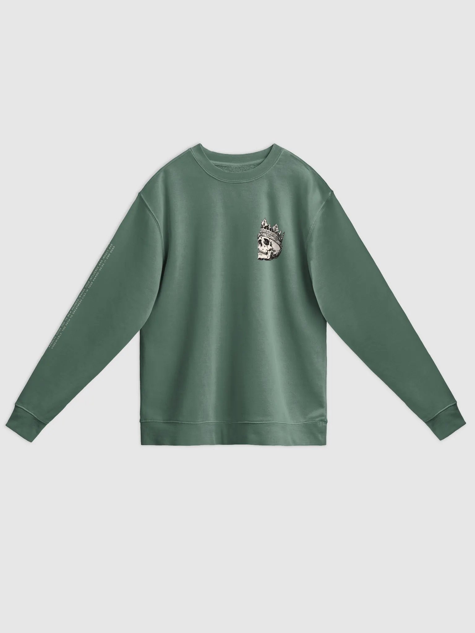 Crowned Skull Monarch: Unisex Midweight Pigment Dyed Sweatshirt product image (1)
