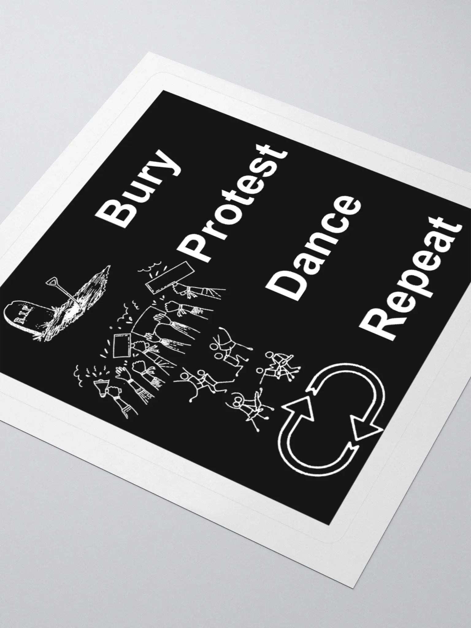 BDPR Sticker (White) product image (3)