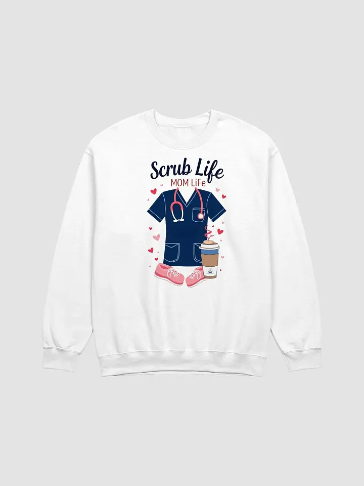 Mom Life Scrub Life Crewneck Sweatshirt product image (4)