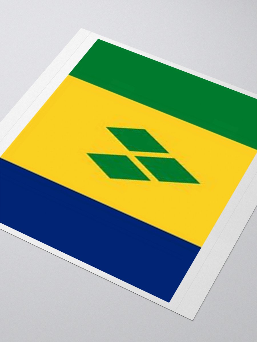 Saint Vincent and the Grenadines Flag Sticker - Durable Vinyl for Indoor Use - Multiple Sizes product image (8)