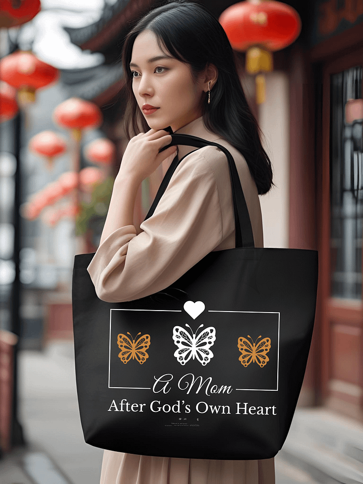 God`s Heart Mom, Eco Tote Bag. product image (1)