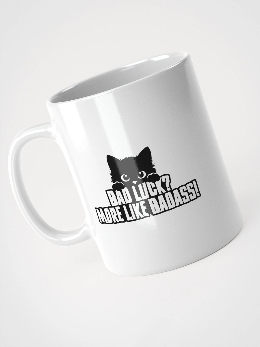 Cute Black Kitten "Badass" Funny Cat Lover Mug product image (9)