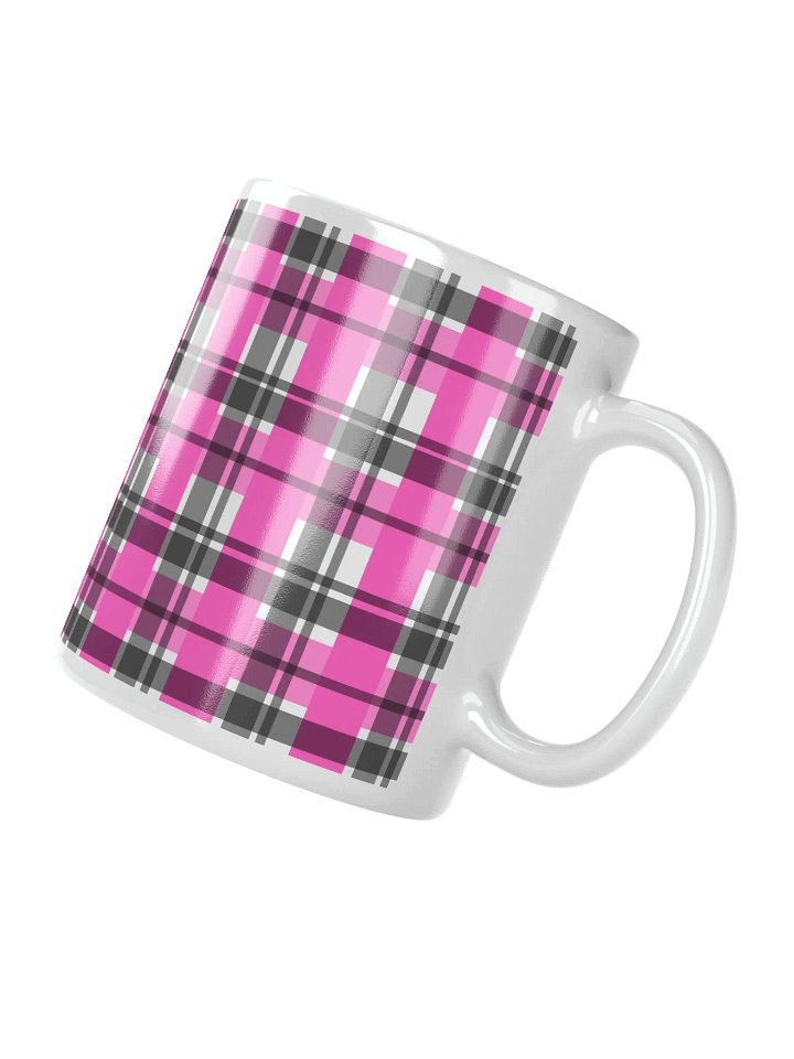 8T Sips Founders Plaid White Glossy Mug product image (2)