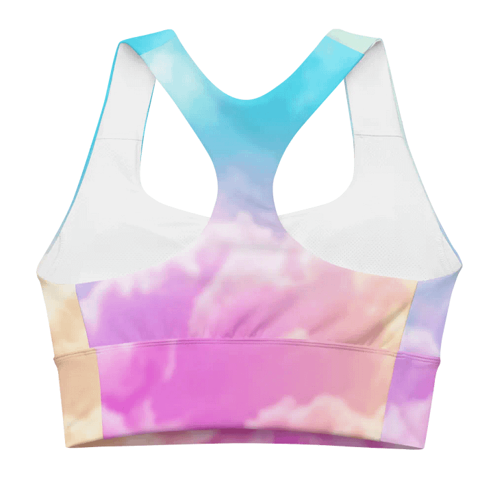Blur cloud rainbow Design Longline Sports Bra - v7 product image (2)