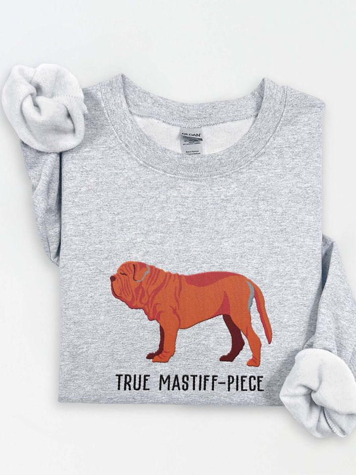 True Mastiff-Piece Sweatshirt (Embroidered) of a Neapolitan Mastiff(Red) product image (1)