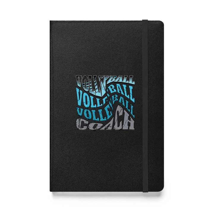 Mess Swirl Volleyball Coach Wavy Dynamic Hardcover Notebook product image (1)