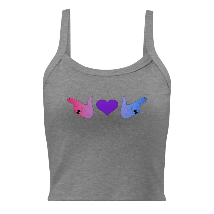 Finger Guns (bi flag) Crop Tank product image (1)