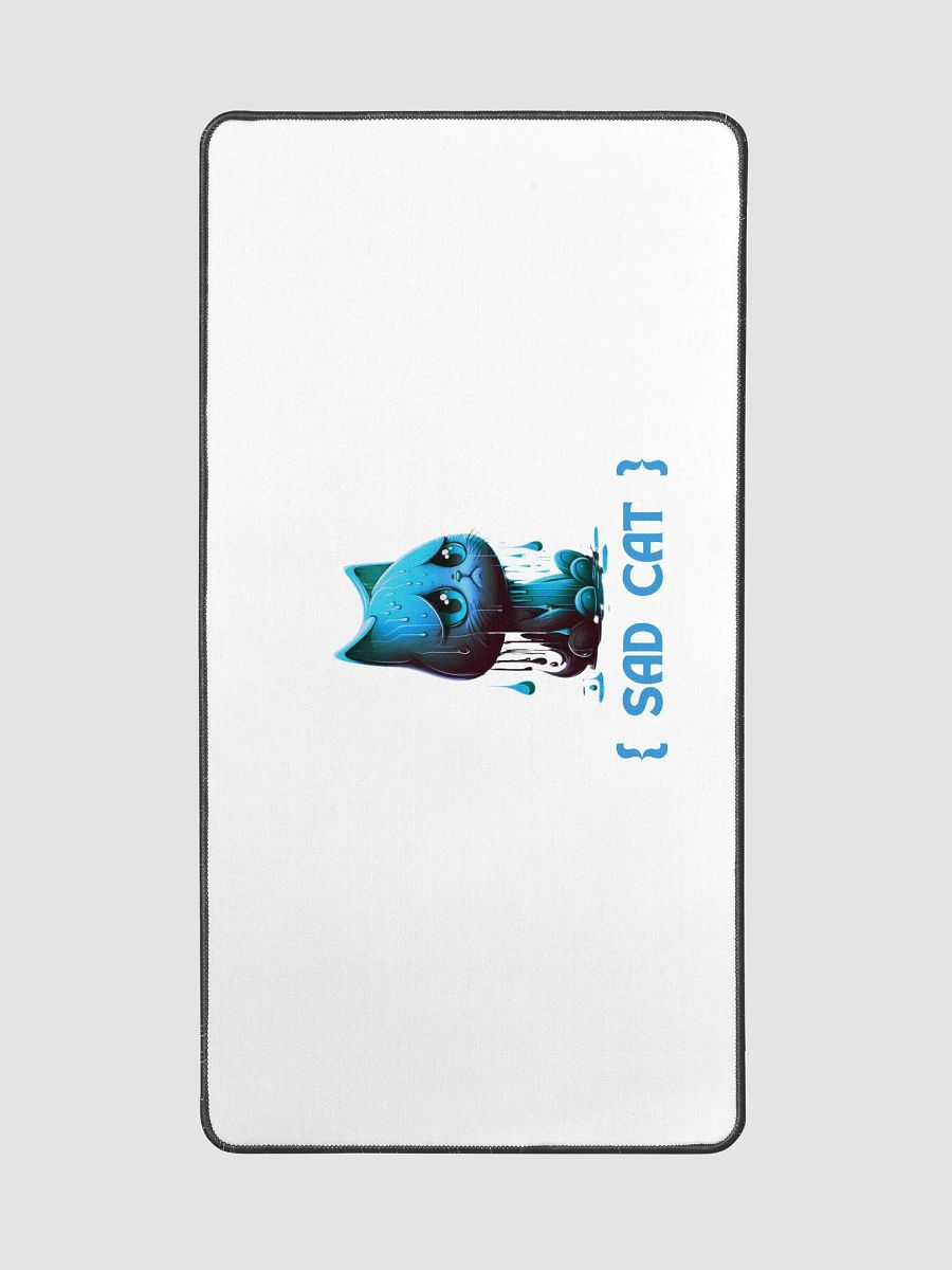 Blue Rain Sad Cat Desk Mat product image (2)