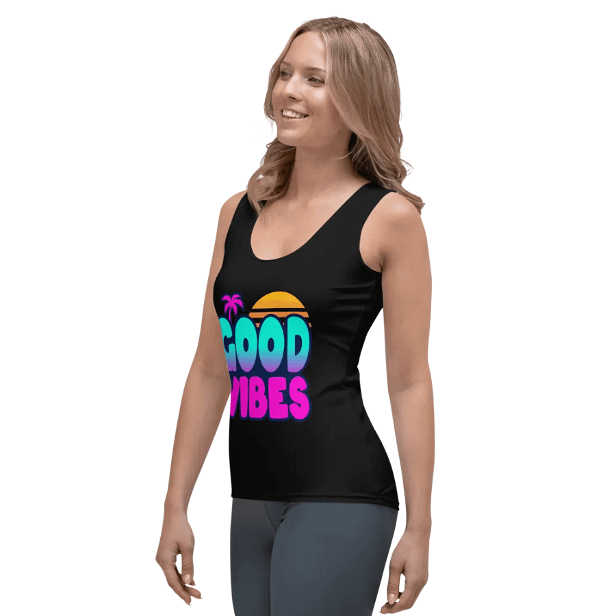 GOOD VIBES WOMEN'S FITTED TANK TOP product image (5)