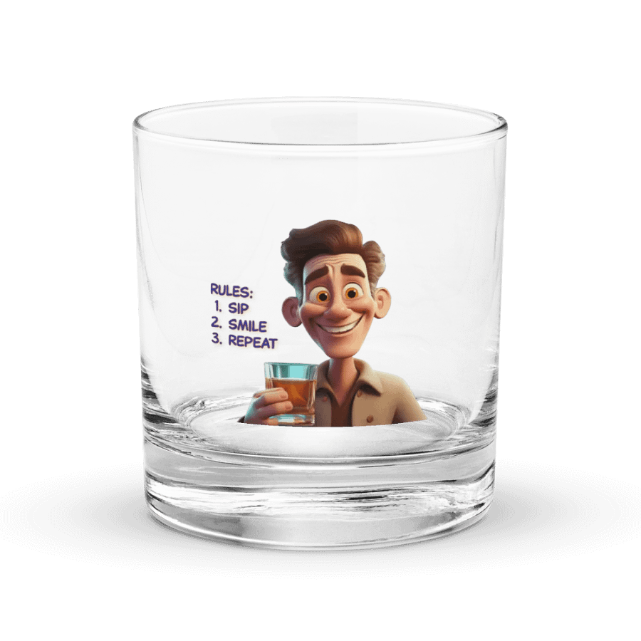 Sip, Smile & Repeat - Whiskey Glass product image (1)