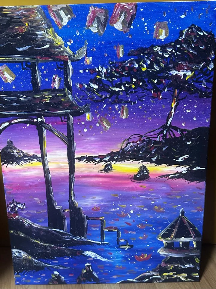 Sunset painting 50x70 cm product image (1)