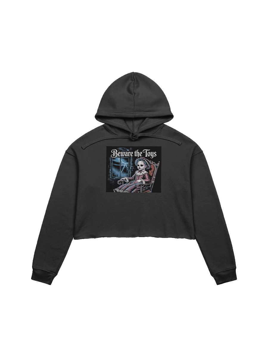 Midnight Veil Designs Gothic Women's Fleece Crop Hoodie - Black product image (1)