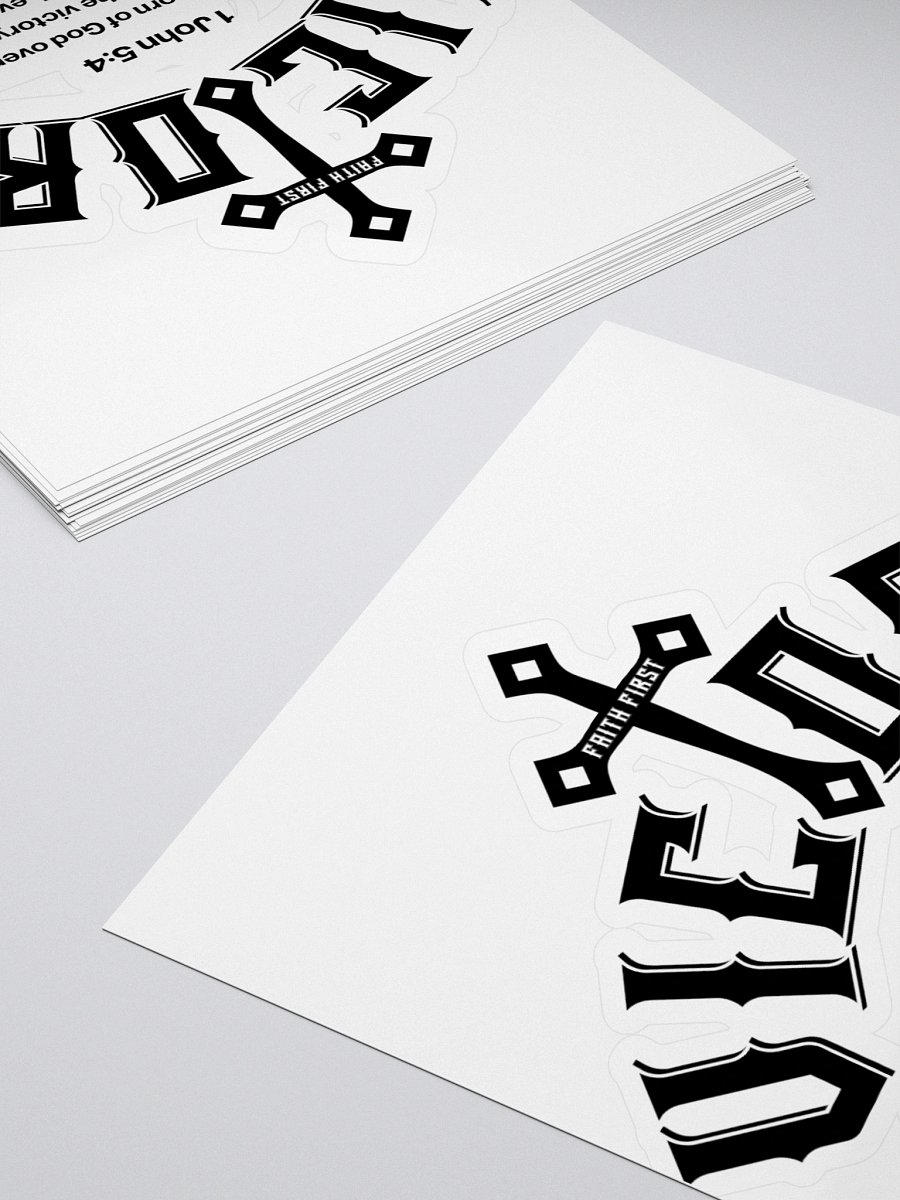 1 John 5:4 - Victory Kiss Cut Stickers product image (4)