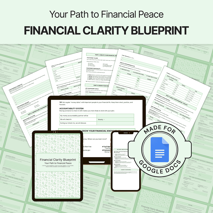 Financial Clarity Blueprint - Google Docs product image (1)