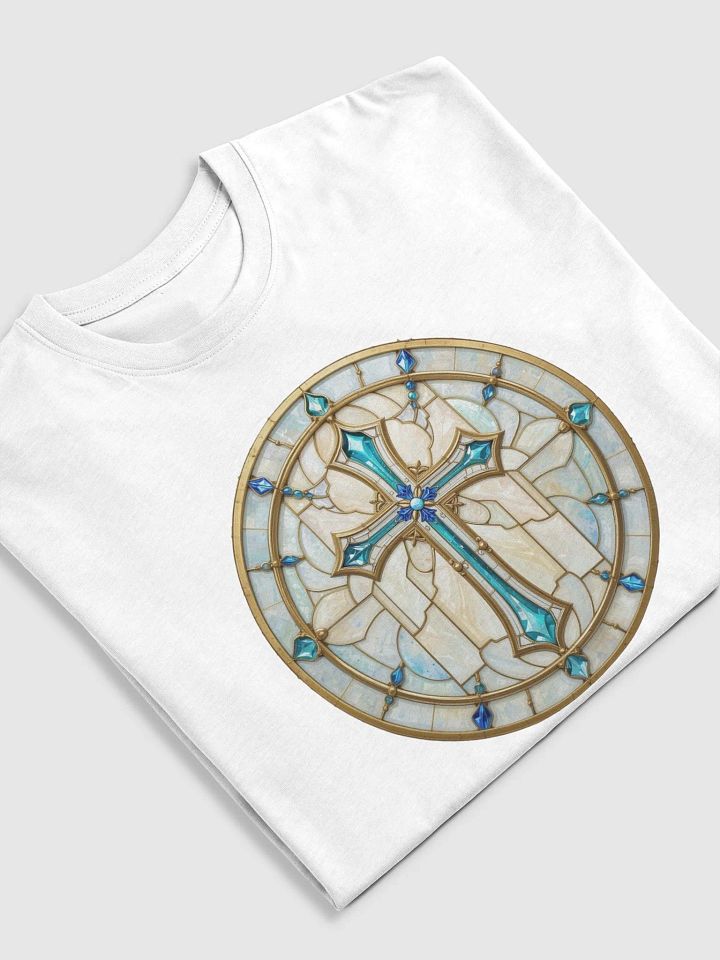 Divine Cross Stained Glass Men's Tee product image (2)