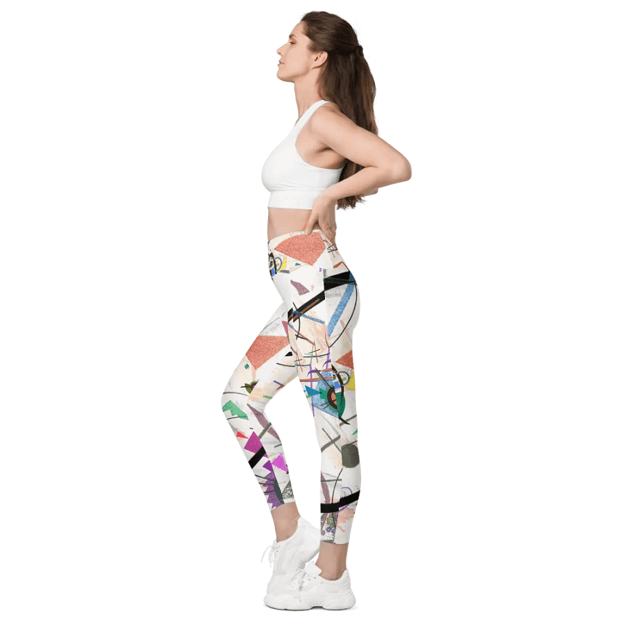 Abstract Lithographic Pattern Design Leggings with pockets - V2 product image (10)