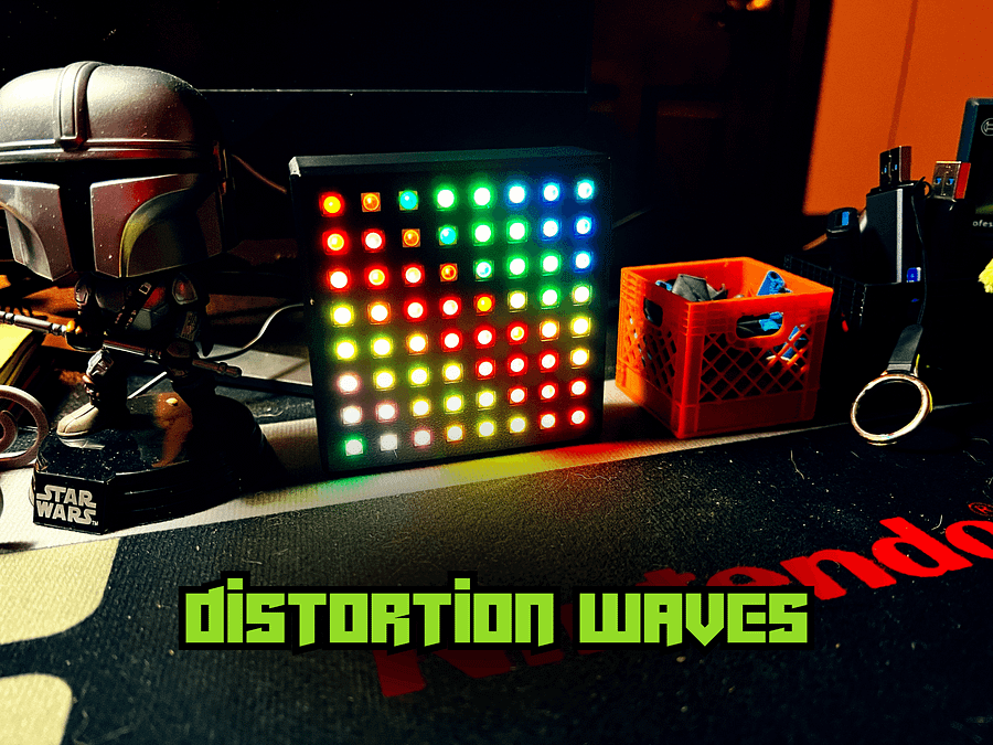 Animated LED Matrix Desk Lamp - 9 Animations to Choose From - USB-C Powered - Push Button Animation Selector And Power On/Off product image (3)