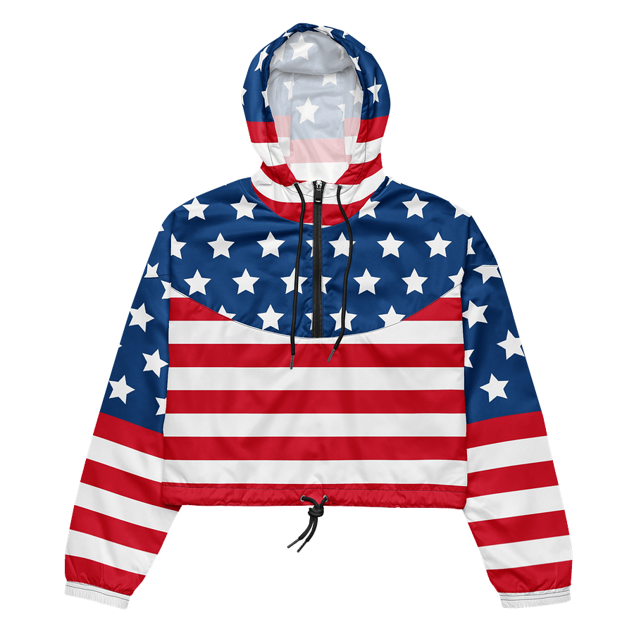 Starry Stripes Women's Cropped Windbreaker product image (3)