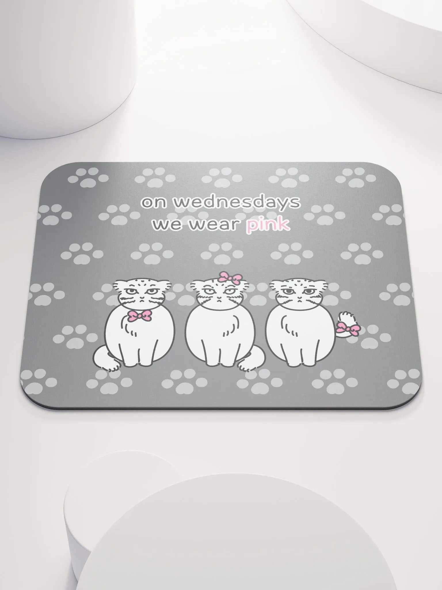 Pink Wednesdays Manul - Mousepad product image (1)