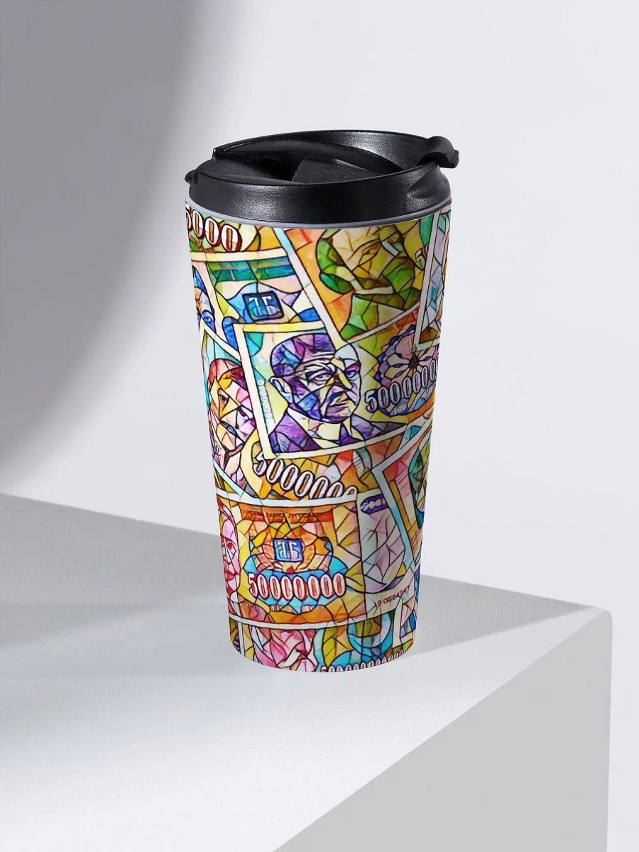 Jugoslovenski inflatorni dinar 1993 (Kolaž/mozaik) Stainless Steel Travel Mug product image (2)