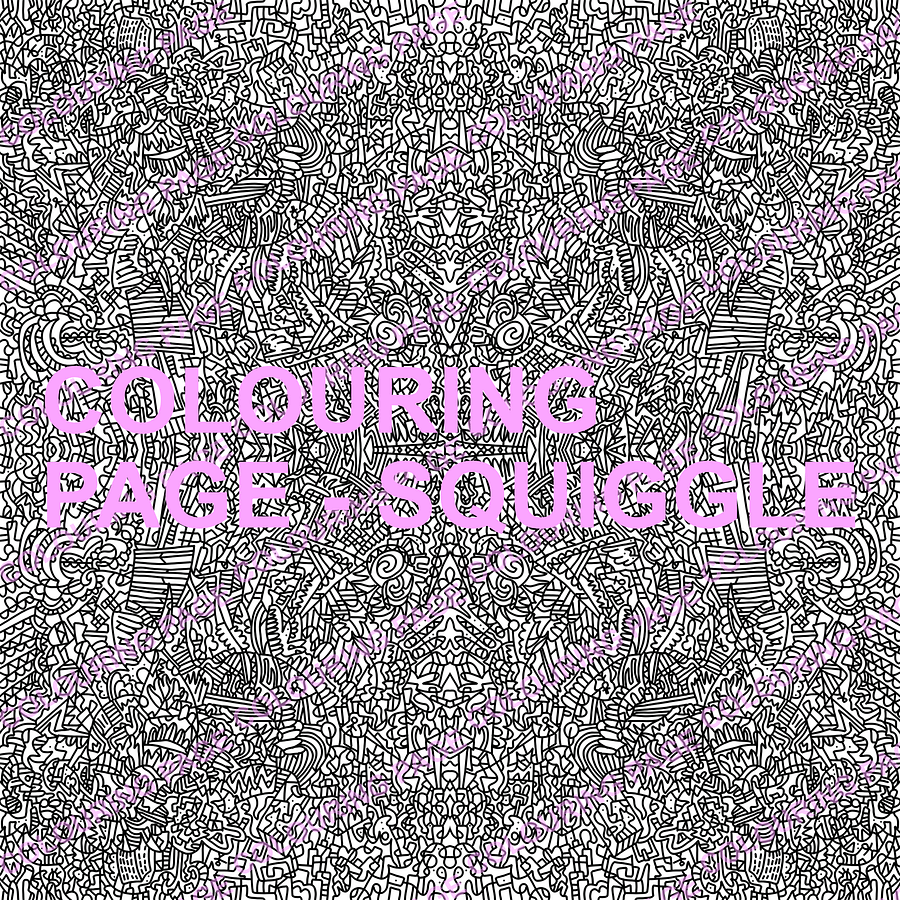 squiggle - digital colouring page product image (1)