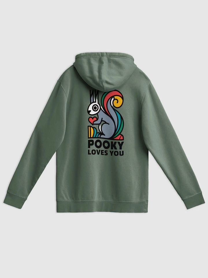 Super Premium Hoodie: (Image on both sides) Pooky Loves You, Stylized Neo Cubism product image (2)