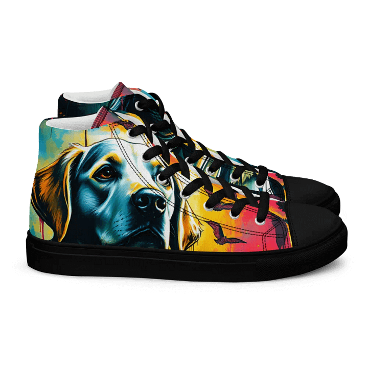 sweet karma bean, celestial canine canvas men's hightops product image (2)