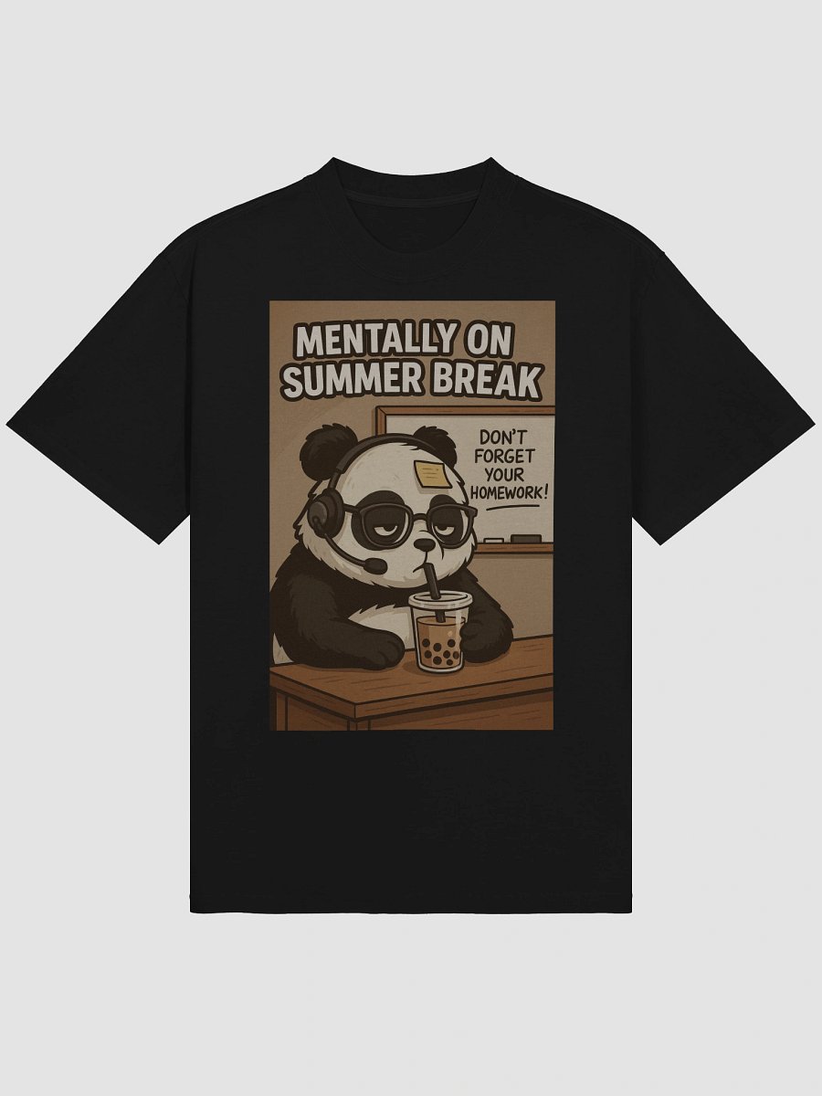 Mentally on Summer Break Panda Oversized Tee product image (9)