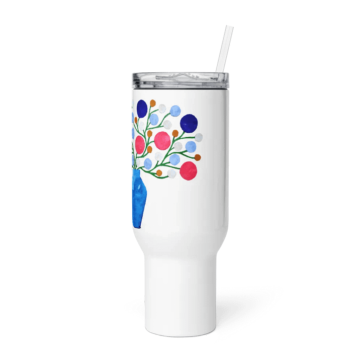 Abstract Floral Vase Travel Mug product image (4)