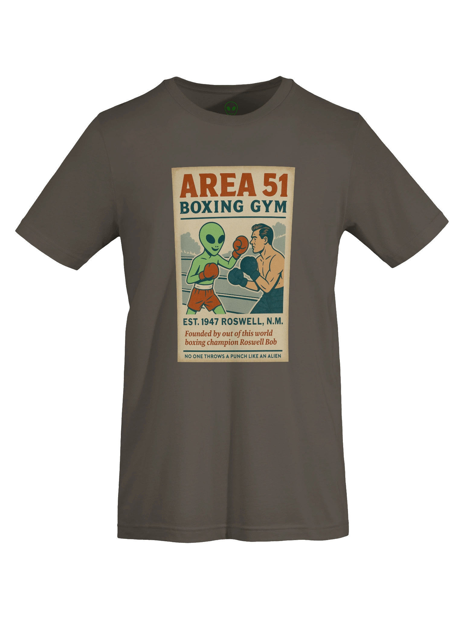 Area 51 Boxing Gym Roswell Aliens 1950's Retro Poster Unisex T-Shirt product image (7)