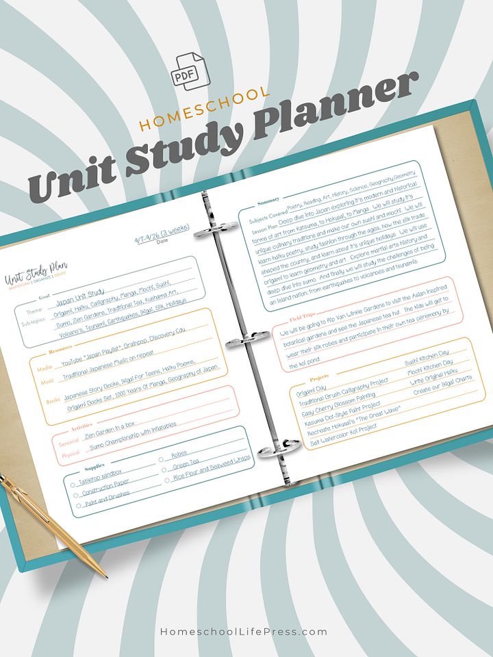 Unit Study Printable Planner product image (1)