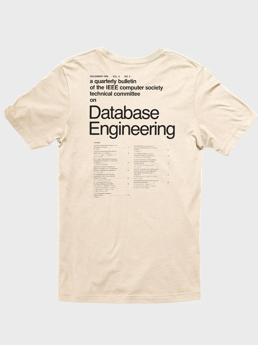 1982 database engineering t-shirt (100% cotton) product image (3)