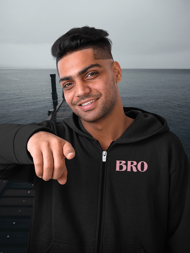 Bro 2 sided zip hoodie product image (1)
