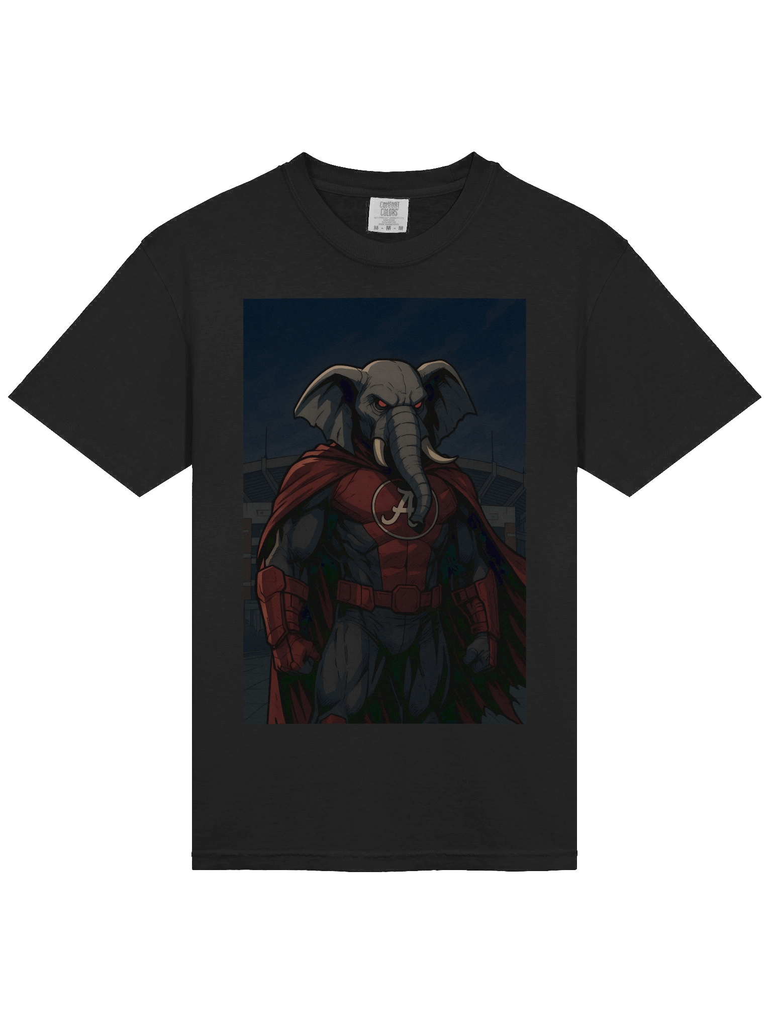 Superhero Elephant Icon Red & Black Tee product image (3)