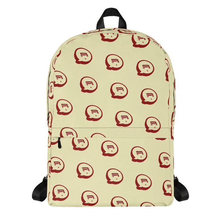 Run Button Logo All Over Print Backpack - Red product image (2)