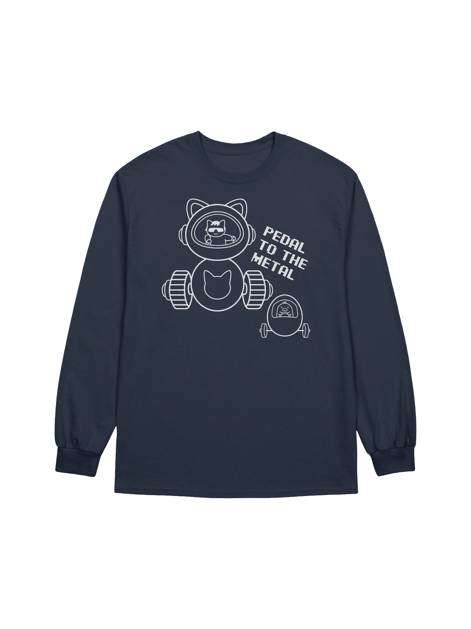 Goromi the Cat in Wig (Inefficient Vehicle Race) - Unisex Adult Long Sleeve T-shirt product image (1)