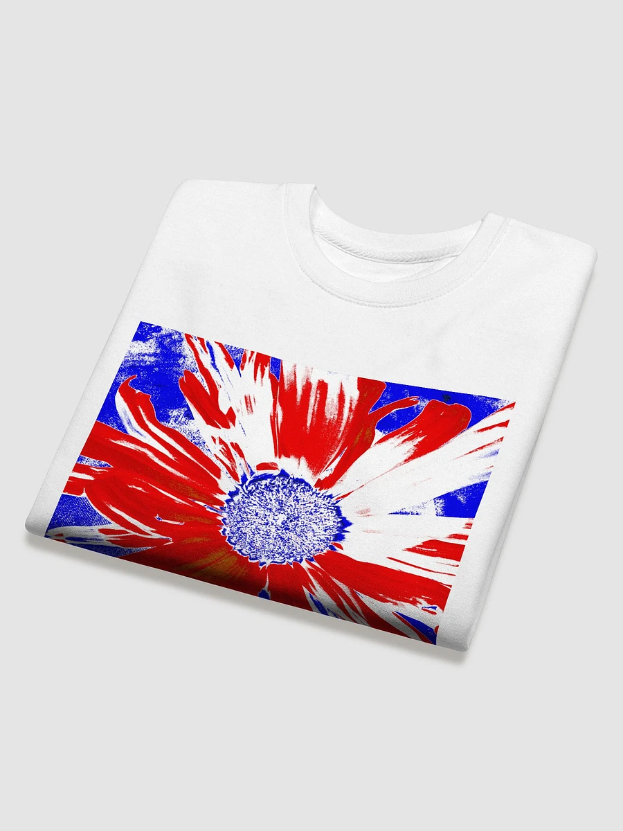 Navy, Red and White Daisy on Navy Abstract Background Unisex Sweatshirt product image (10)